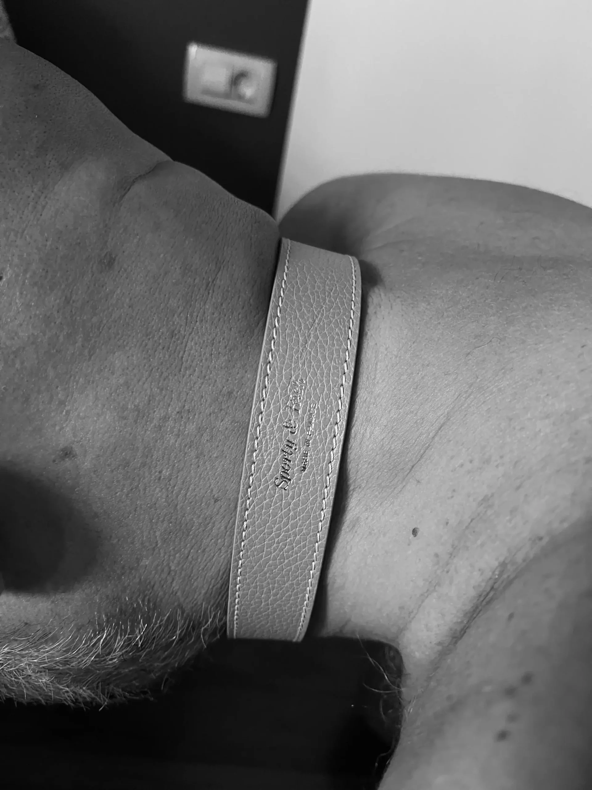 Sporty and Rich collar on a man